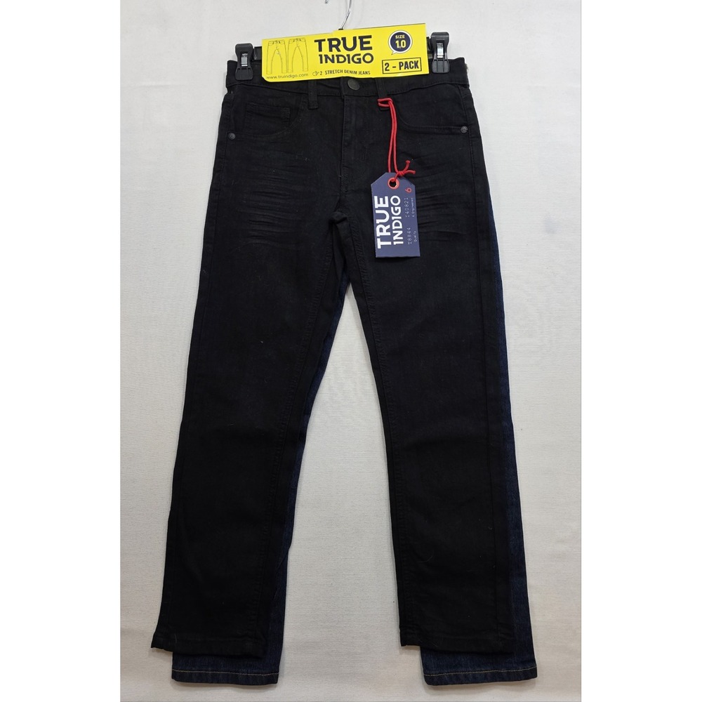 True Indigo Boy's Jeans, Blue and Black. 2 Pair. New With Tags. Size 10